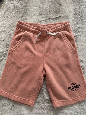 Old Navy Dusty Coral Terry Drawstring Shorts